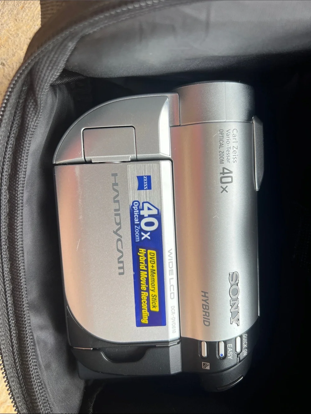 Sony Black Digital Camcorder with Carry Case and Accessories